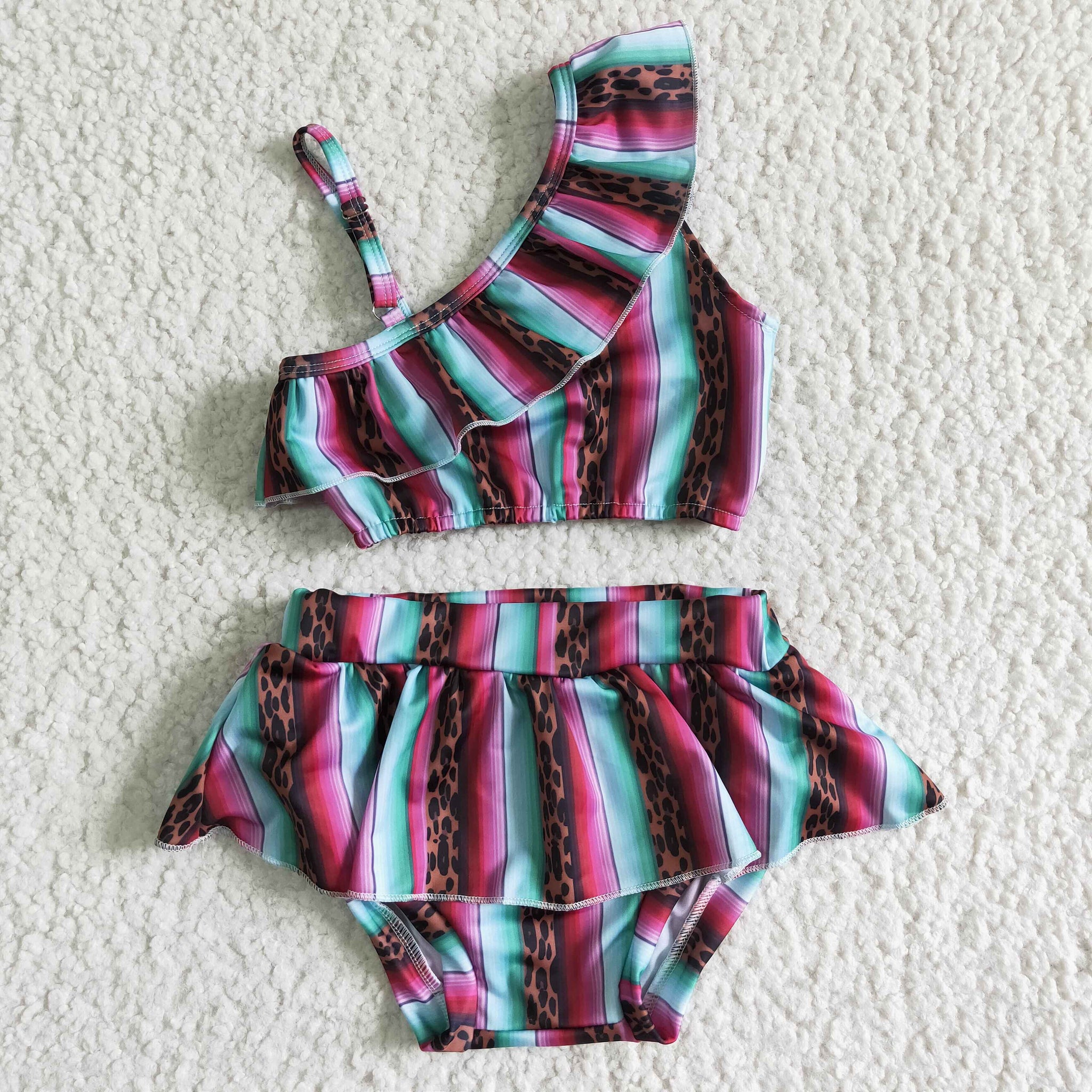 S0022 Printed Girls Swimsuit Sets