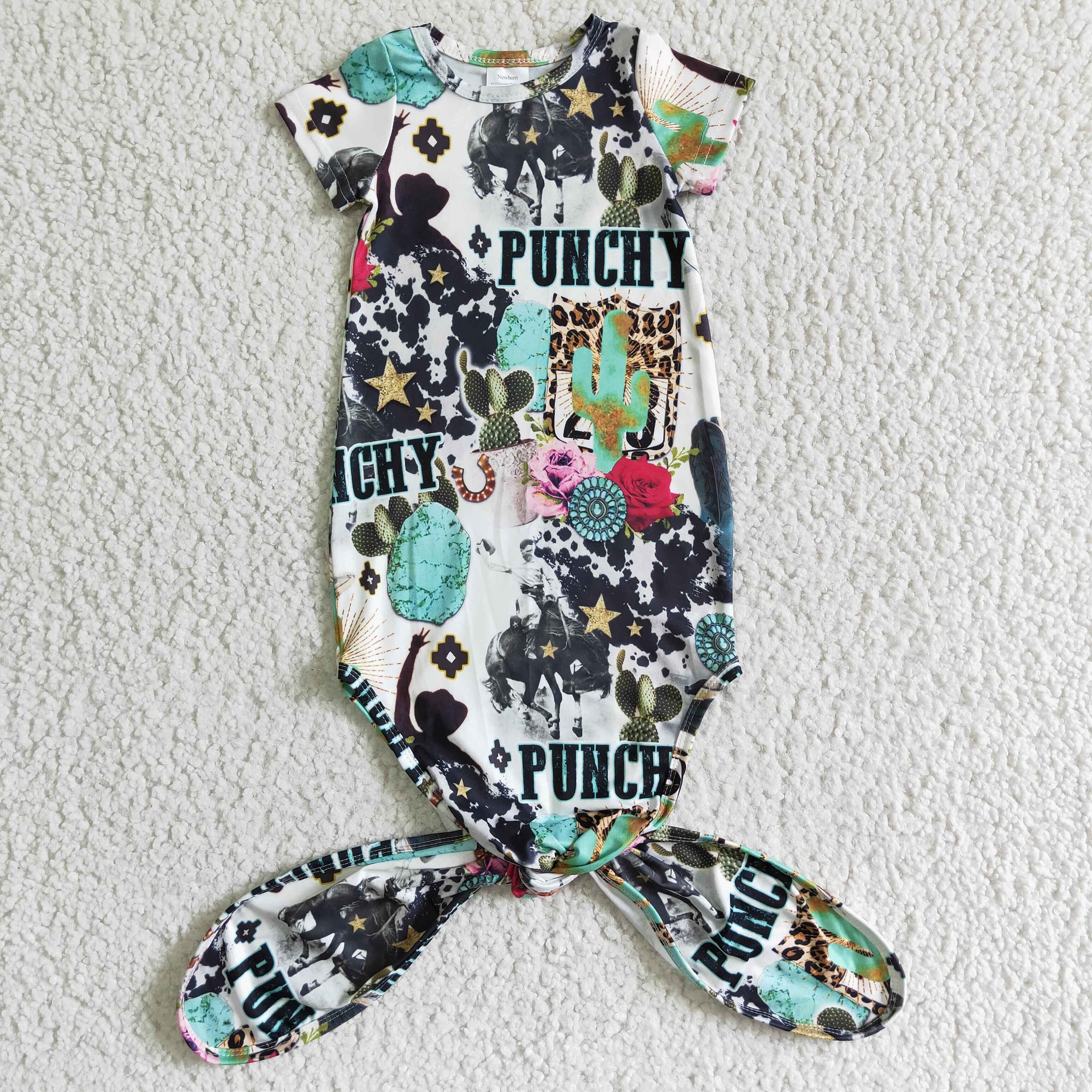 NB0008 Punchy Baby girls gown for sleepwear