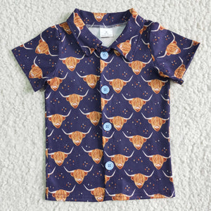 Boys Shirt  with cow print