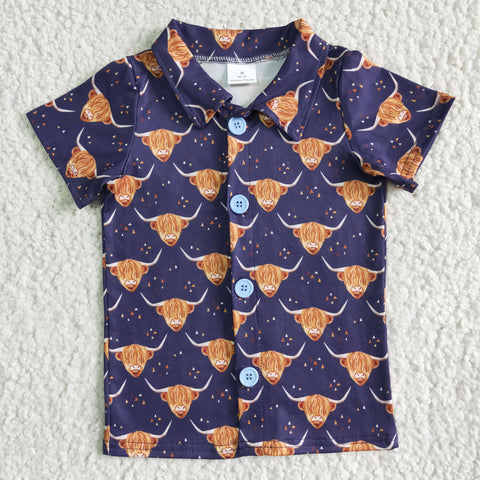 Boys Shirt  with cow print