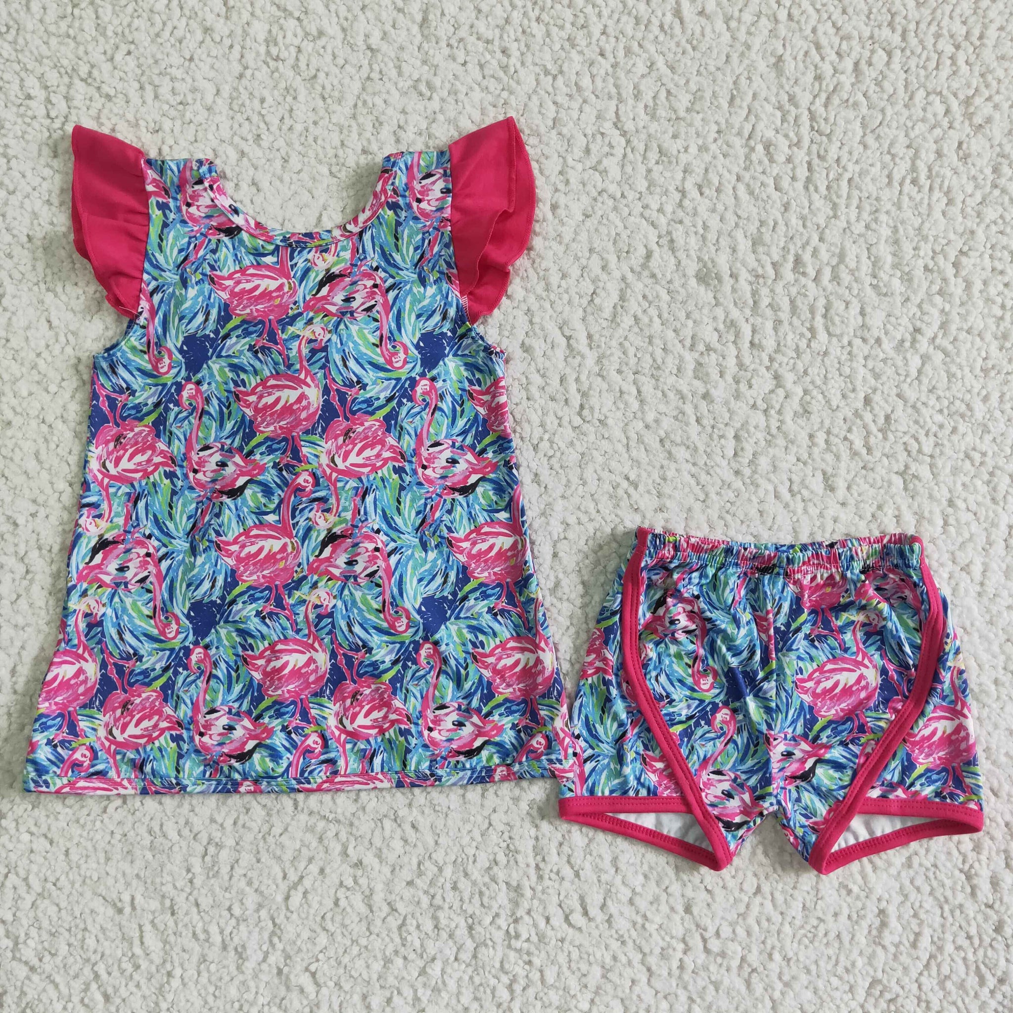 GSSO0100 Baby Girls  Summer Short Sleeve Shorts Sets