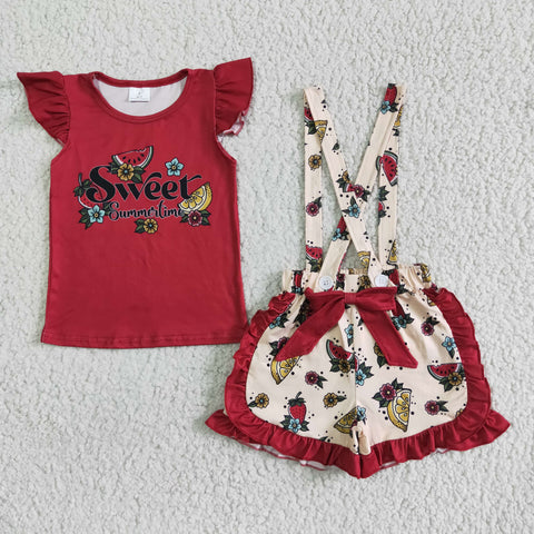 GSSO0114 Baby Girls leeve Sweet  Shorts Sets