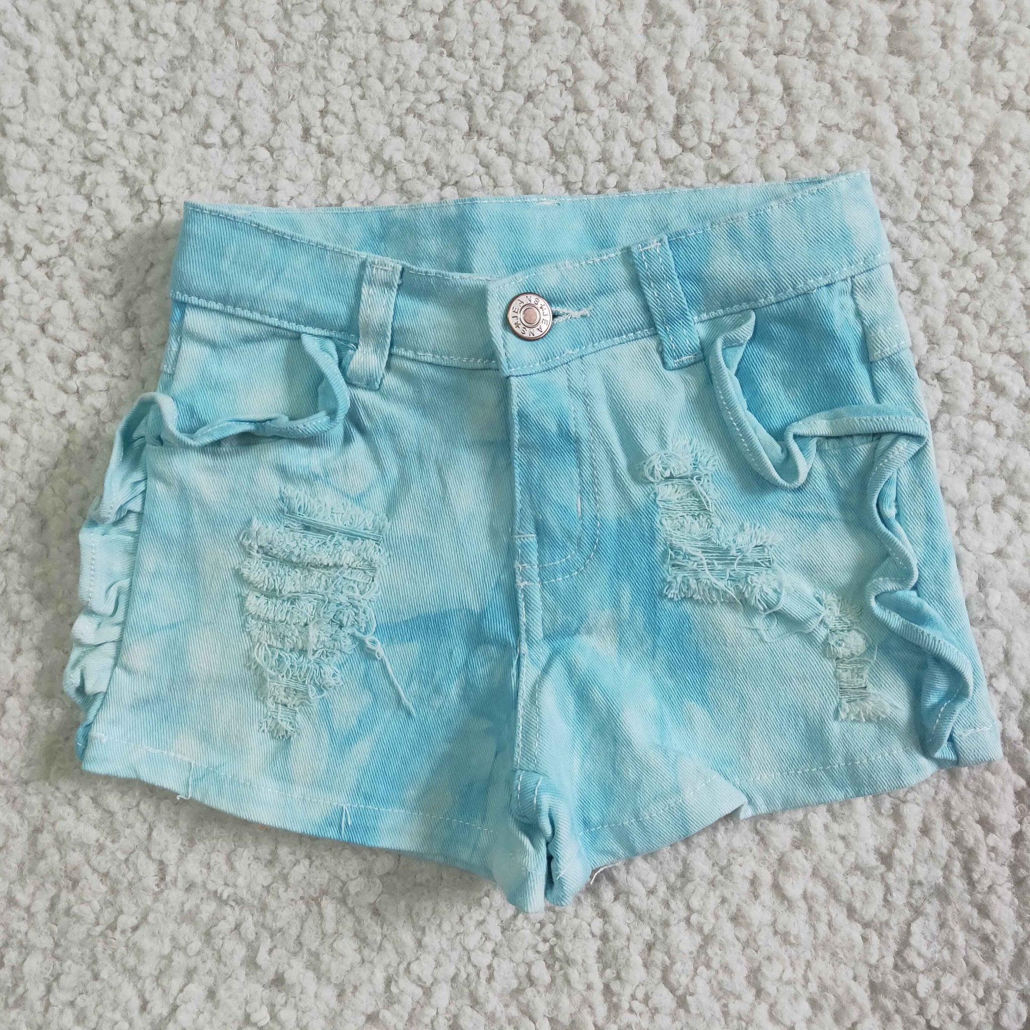 SS0008 Sky Blue Jeans Shorts Pants