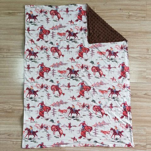 BL0012 Horse riding Baby Blanket for kids
