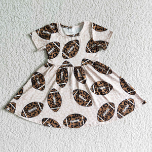 GSD0092 Baseball Baby Girls Short Sleeve Dress