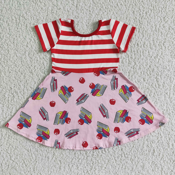 GSD0088 Baby Girls black school  Sleeve Dress