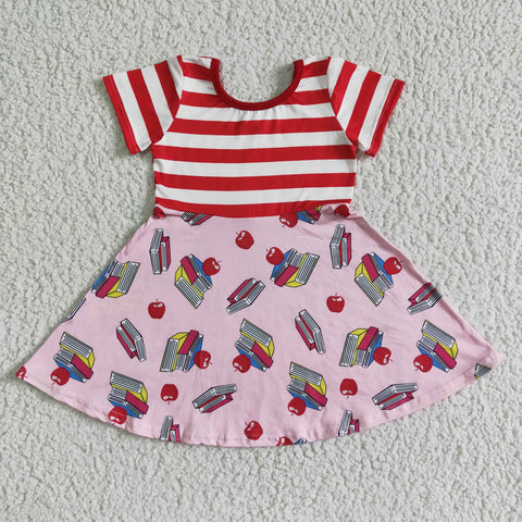 GSD0088 Baby Girls black school  Sleeve Dress