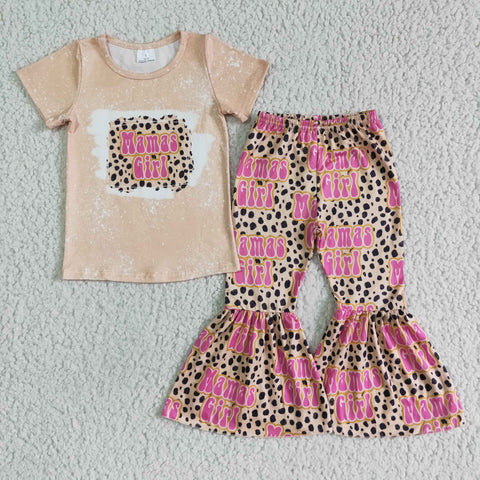 GSPO0078 Baby  Short Sleeve and Bell Bottoms Pants Sets