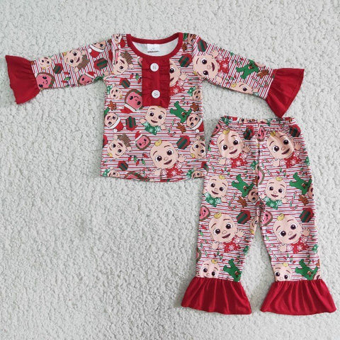 Christmas Girl hot Cartoon Pajama Set