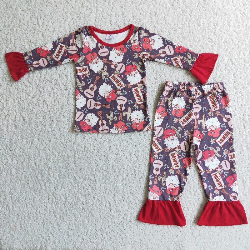 Christmas Girl Guitar Girl Pajama Set