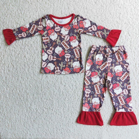 Christmas Girl Guitar Girl Pajama Set