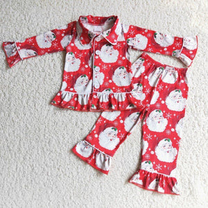 Winter Christmas Girl Pajama Set
