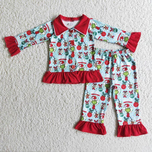 Christmas Girl Winter Pajama Set