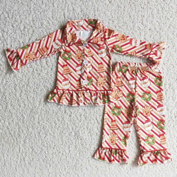 christmas girl pajama set