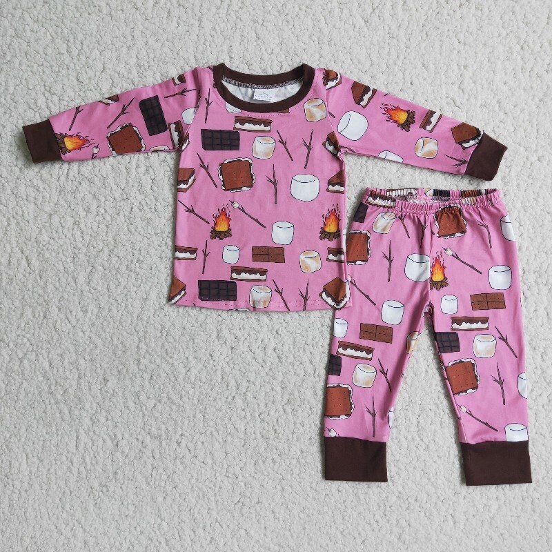Fall Winter Girls Pajama Set