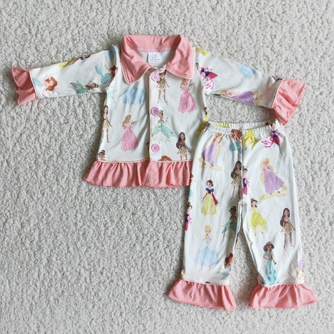 Autumn and winter Cartoon  girls pajama set