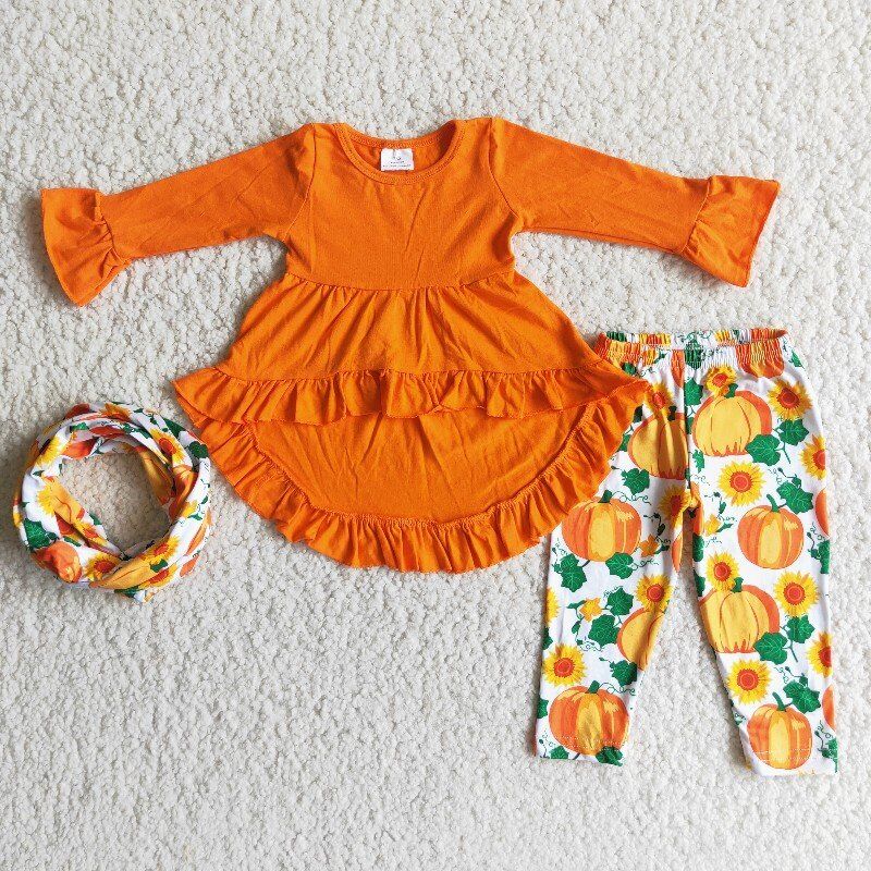 Thanksgiving Pumpkin  Girl Set