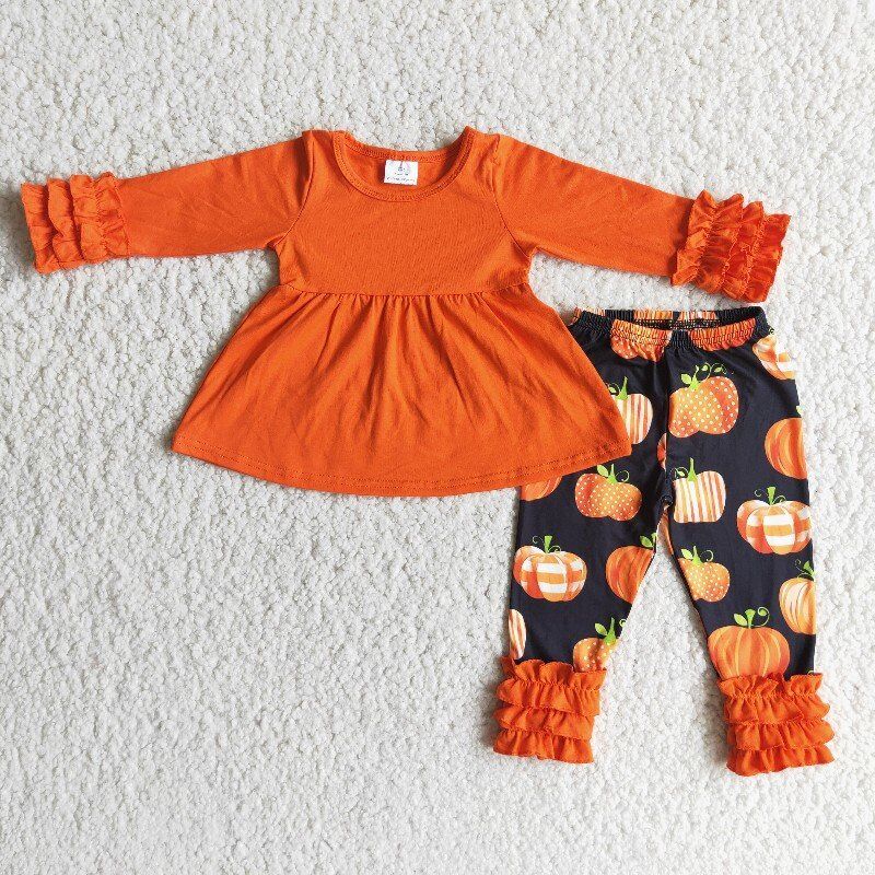 Thanksgiving Pumpkin  Girl Set