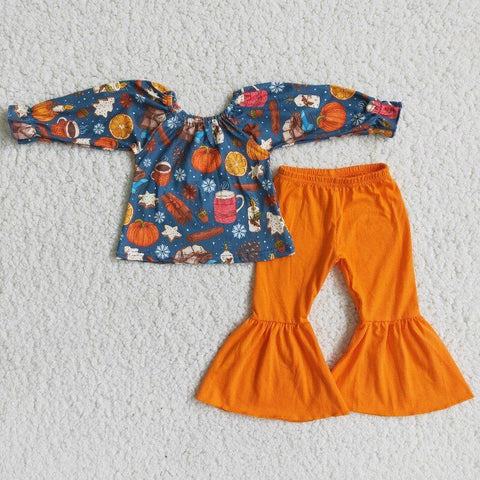 Thanksgiving Pumpkin  Girl Set