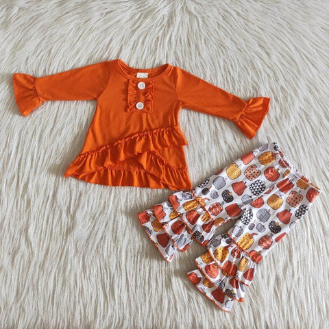 Thanksgiving Pumpkin  Girl Set