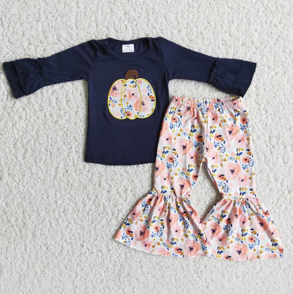 Thanksgiving Pumpkin  Girl Set