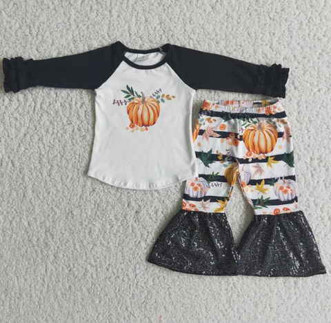 Thanksgiving Pumpkin  Girl Set