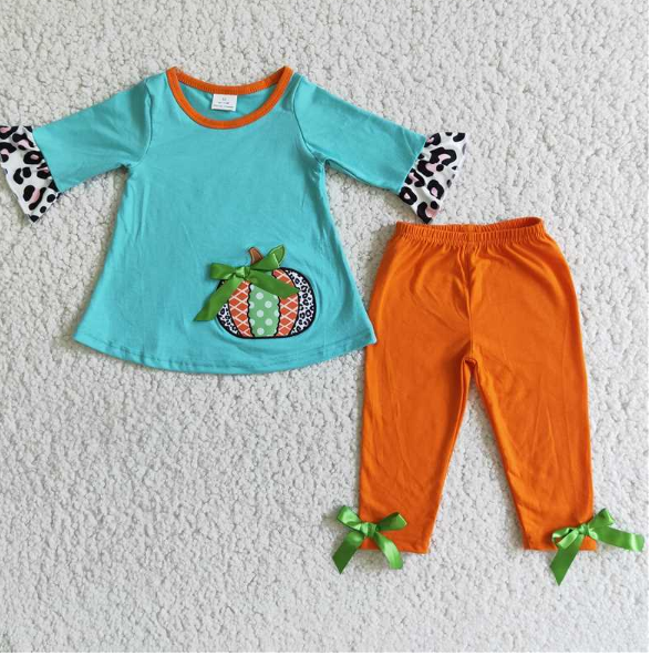 Thanksgiving Pumpkin  Girl Set