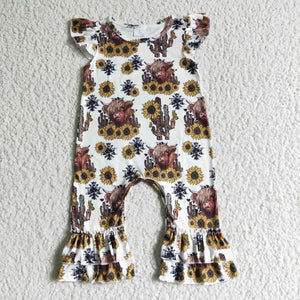 SR0048 Cow Infant Baby Girls Romber