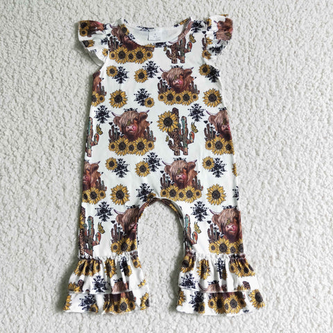 SR0048 Cow Infant Baby Girls Romber