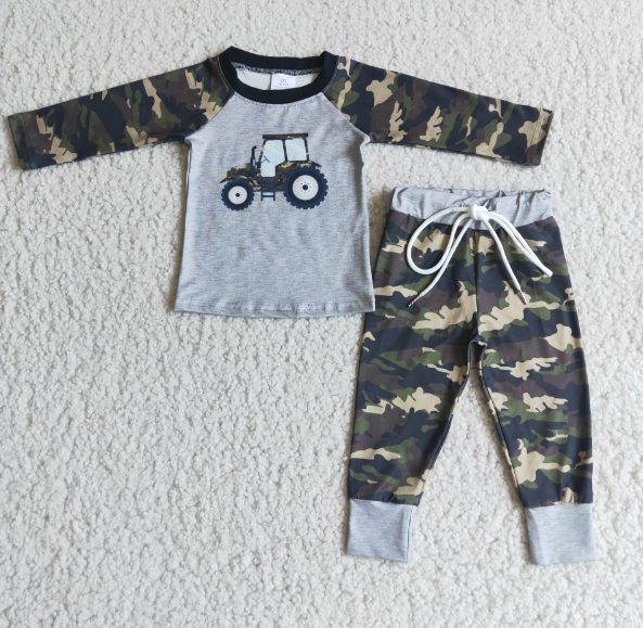 Truck Pattern Autumn Boys Long Sleeve Suit