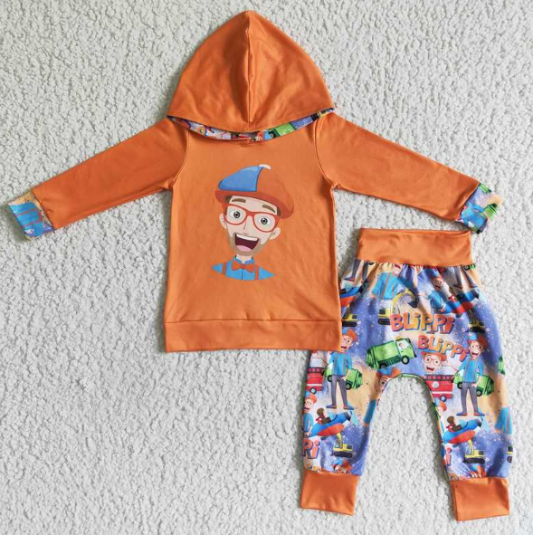 Baby Boys Hoodies Long Sleeve and Long Pants Sets