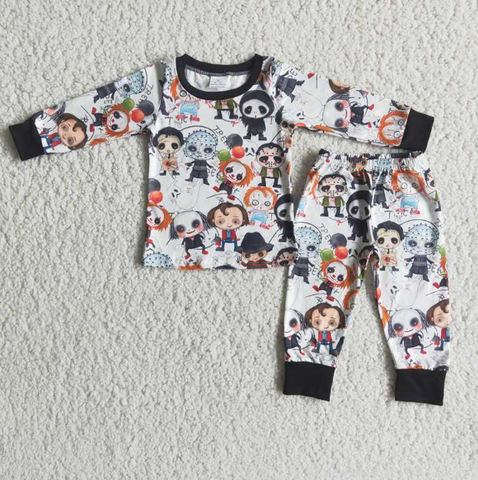 Halloween Boys Long Sleeve Pajama Set