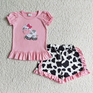 GSSO0105 Baby Girls  Short Sleeve Shorts Sets