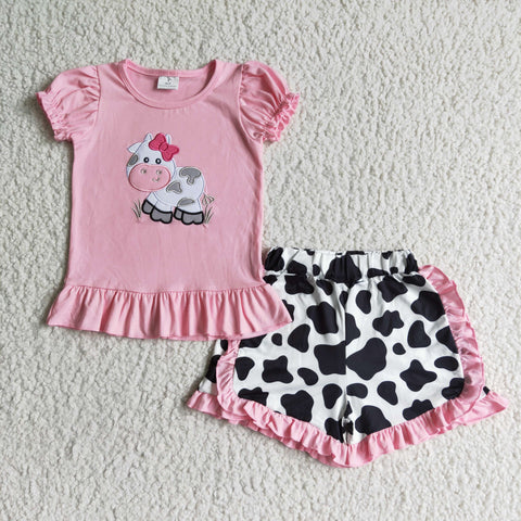 GSSO0105 Baby Girls  Short Sleeve Shorts Sets