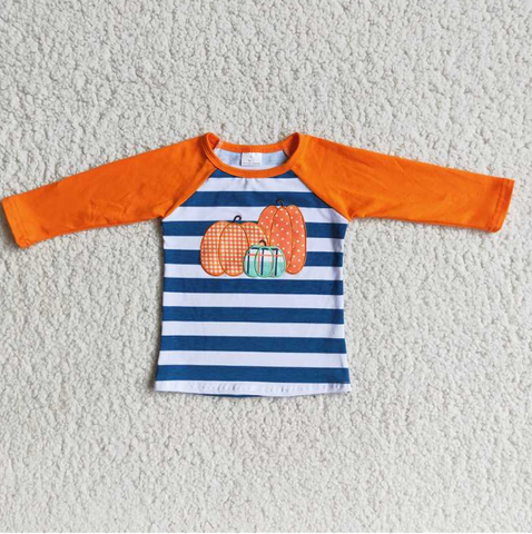 6 A19-29 pumpkin Boy Long Sleeve Top
