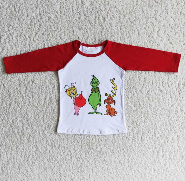 6 A24-2 Boy Red Long Sleeve Top