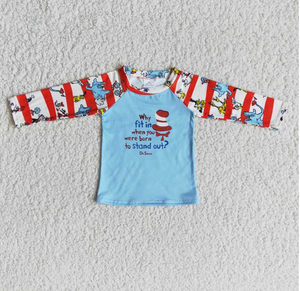 6 A28-3 Boy Blue Long Sleeve Top