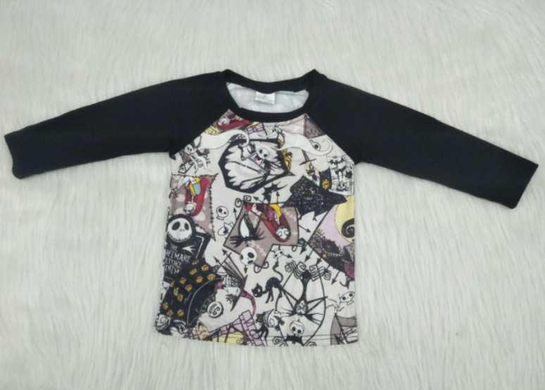 6 A30-21-1 Boy Black Long Sleeve Top