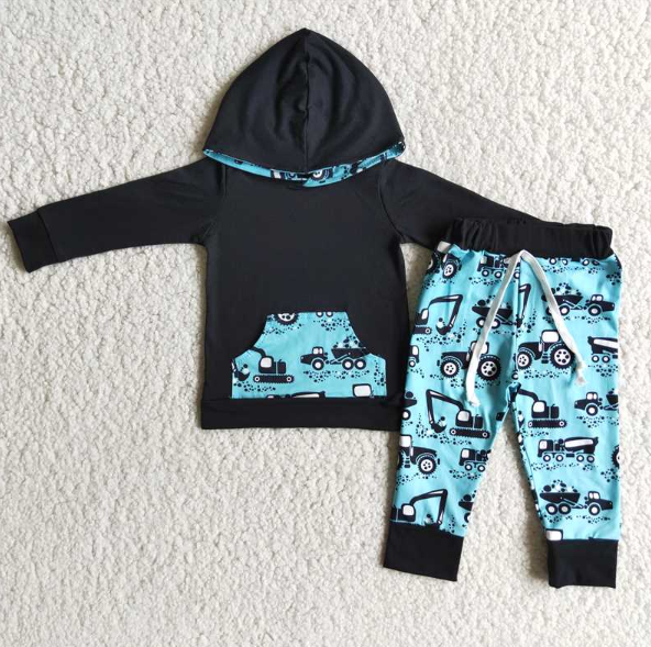 Baby Boys Hoodies Long Sleeve and Long Pants Sets