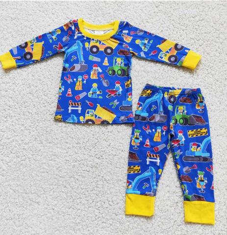 Engineering Team Boys Autumn and Winter Long Sleeve Pajamas Set