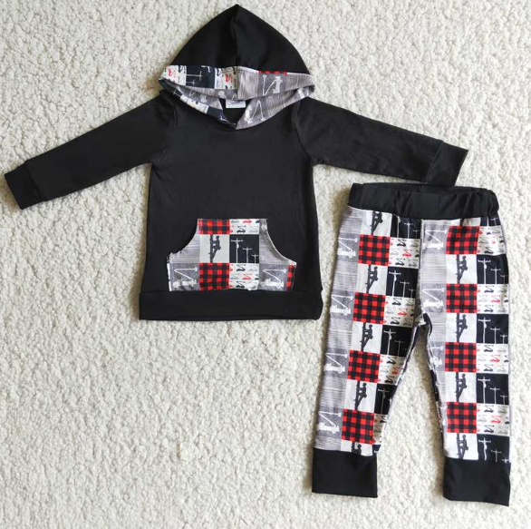 Baby Boys Hoodies Long Sleeve and Long Pants Sets