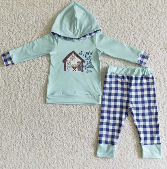 6 C11-18 Baby Boys Hoodies Long Sleeve and Long Pants Sets