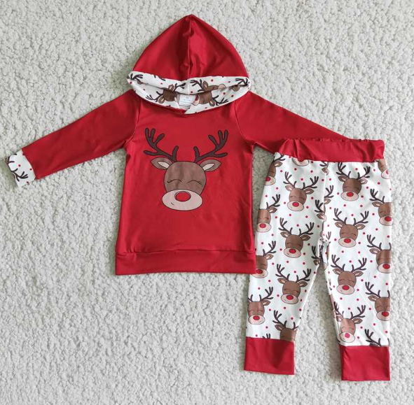 cartoon print boy christmas set