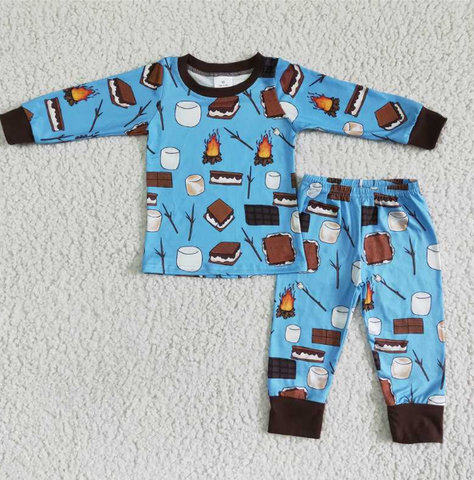 Baby Boys Print Long Sleeve Pajamas Sets Sleepwear