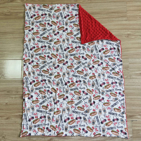 BL0020 Burger Snacks Baby Blankets
