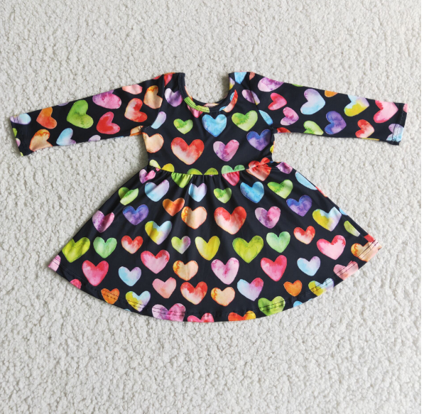 6 B8-1 Valentine's Day Heart Long Sleeve Dress
