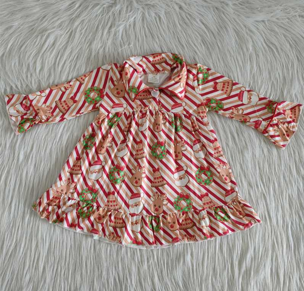 6 A23-12 long sleeve christmas dress
