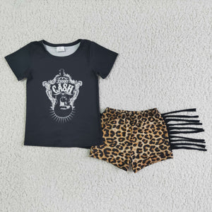 A3-4 Baby Girls  Short Sleeve Shorts Sets