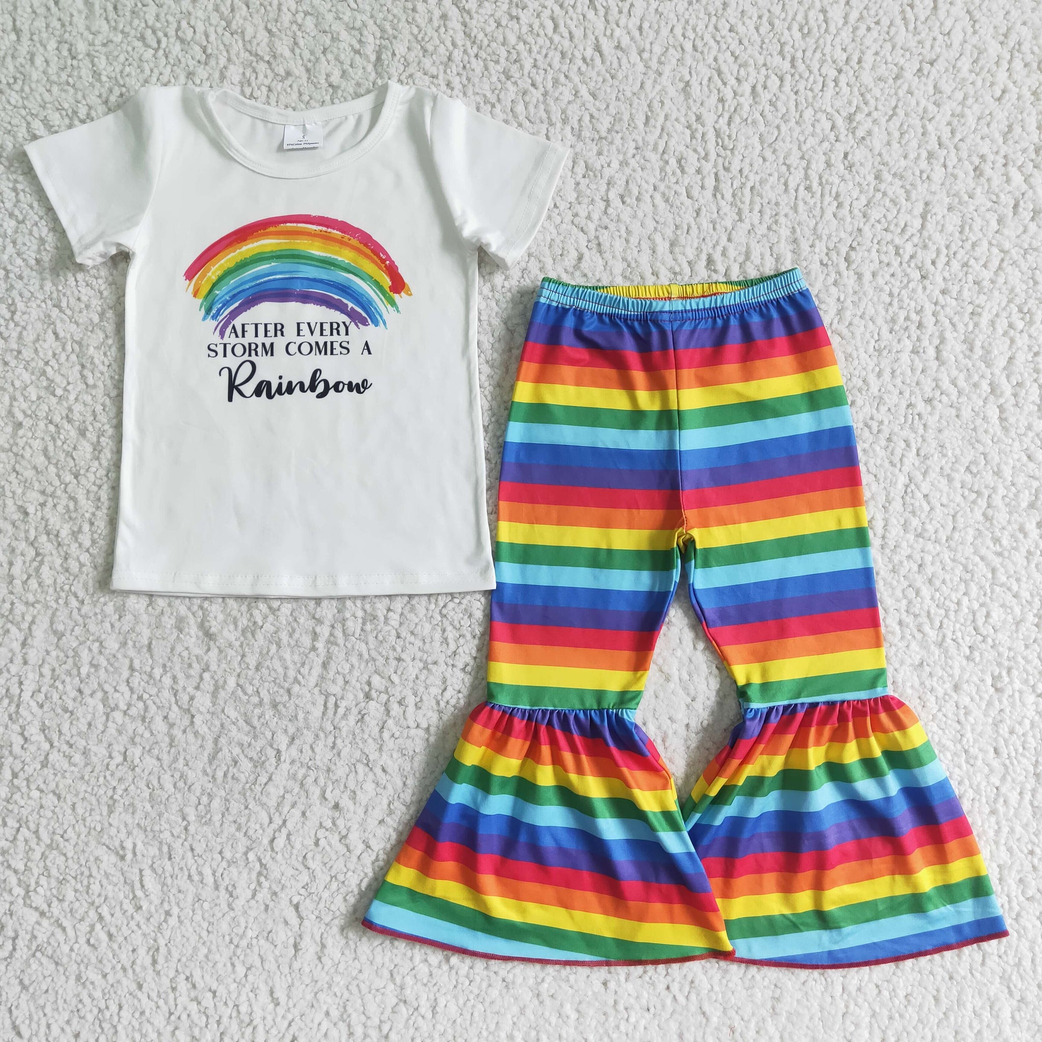 B14-3 Baby Short Sleeve and Bell Bottoms Pants Sets