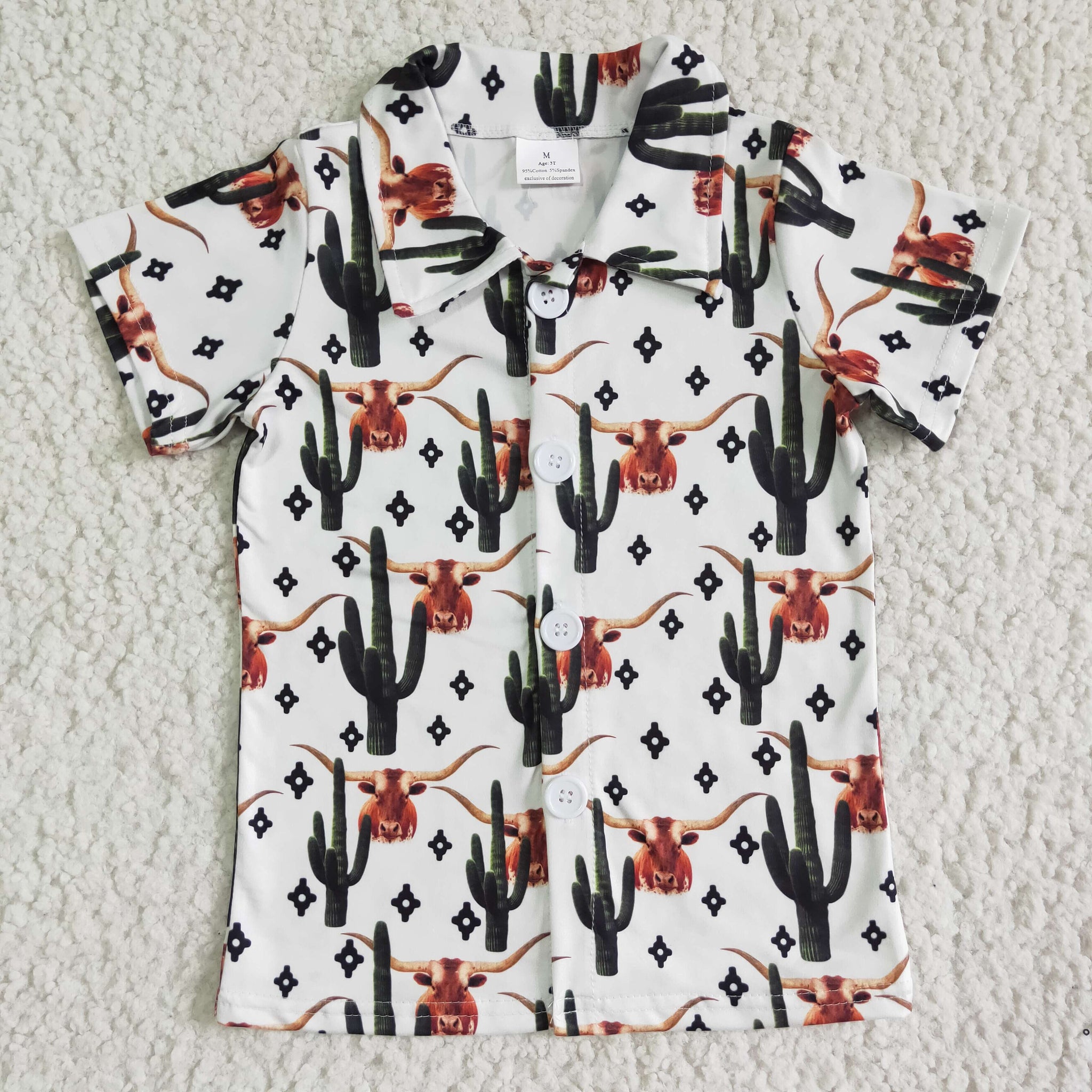 Cactus bull boy Boys Shirt  for summer